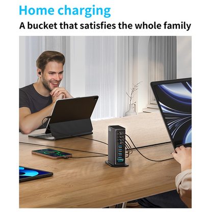 Carregador Estação OEM, 520W, 5A, 4 x USB-A - 4 x USB-C, Cinzento