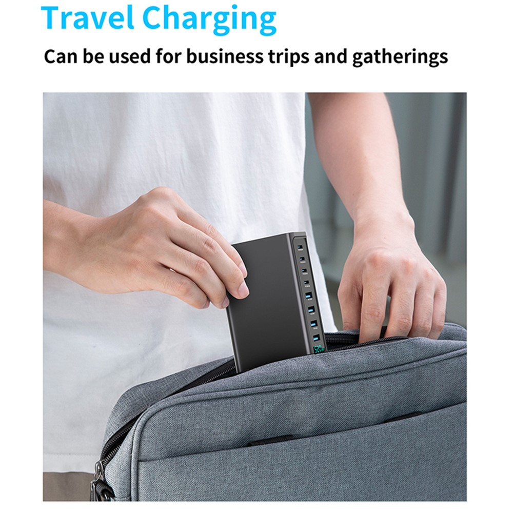 Carregador Estação OEM, 520W, 5A, 4 x USB-A - 4 x USB-C, Cinzento