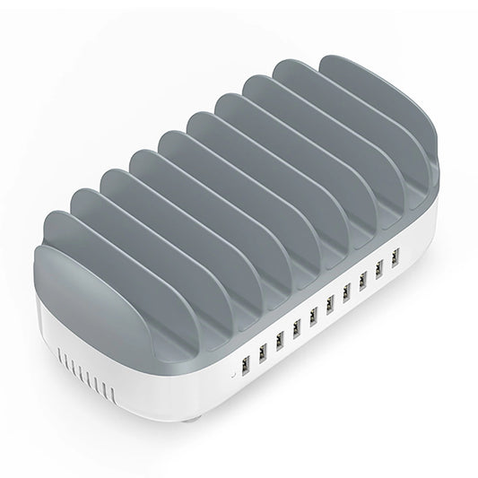 Carregador Estação Orico DUK-10P-V1, 120W, 2.4A, 10 x USB-A, Branco