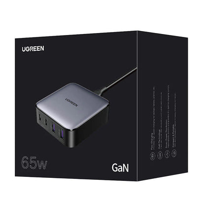 Carregador Estação UGREEN CD327 Nexode, 65W, 3.25A, 2 x USB-A - 2 x USB-C, Preto