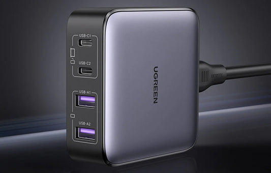 Carregador Estação UGREEN CD327 Nexode, 65W, 3.25A, 2 x USB-A - 2 x USB-C, Preto