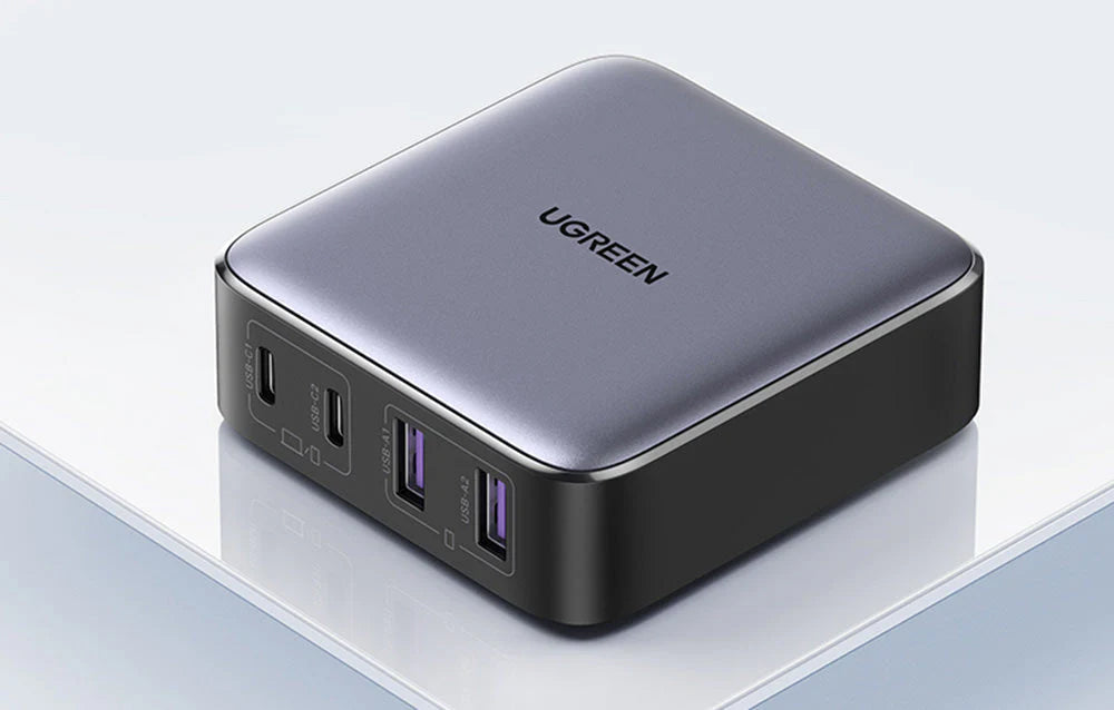Carregador Estação UGREEN CD327 Nexode, 65W, 3.25A, 2 x USB-A - 2 x USB-C, Preto