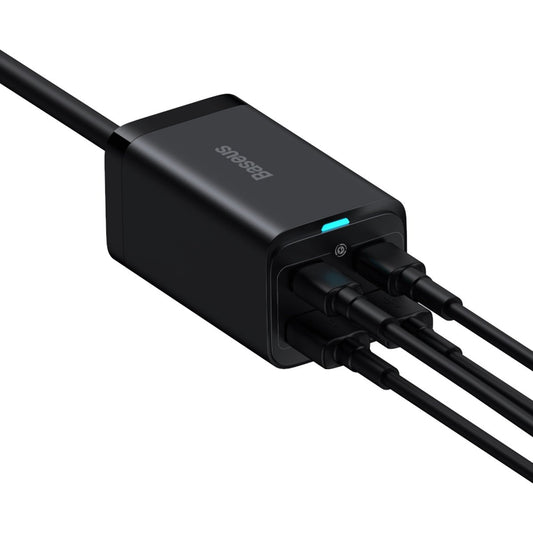 Carregador Estação USB-C Baseus GaN3 Pro, 100W, 5A, 2 x USB-A - 2 x USB-C, Preto, Reembalado CCGP000101