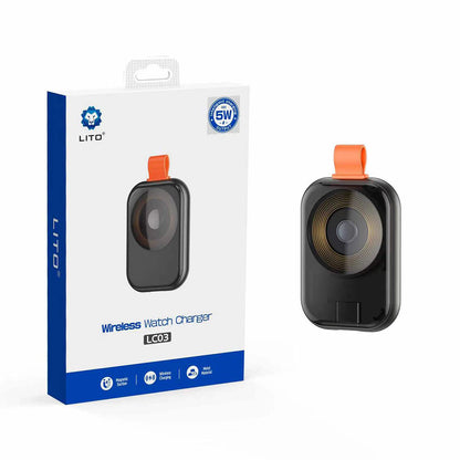Carregador Wireless Lito LC03 para Apple Watch Series, Preto