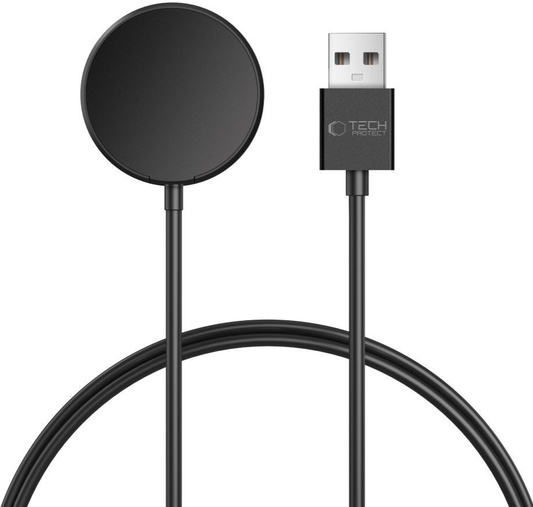 Carregador Wireless Tech-Protect MC03 Ultraboost para Samsung Galaxy Watch Series, USB-A, Preto