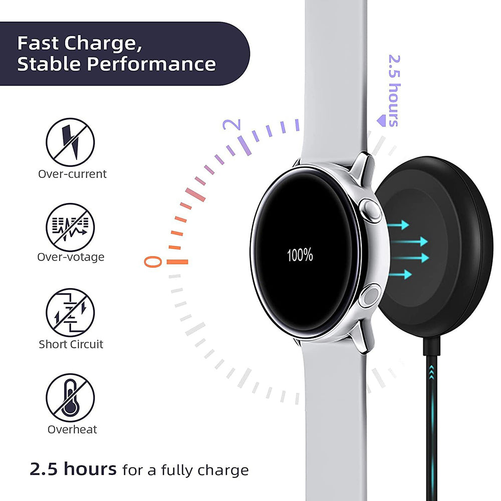 Techsuit TSC12 Wireless Charger for Samsung Galaxy Watch Series, USB-A, Black