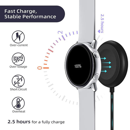 Techsuit TSC12 Wireless Charger for Samsung Galaxy Watch Series, USB-A, Black