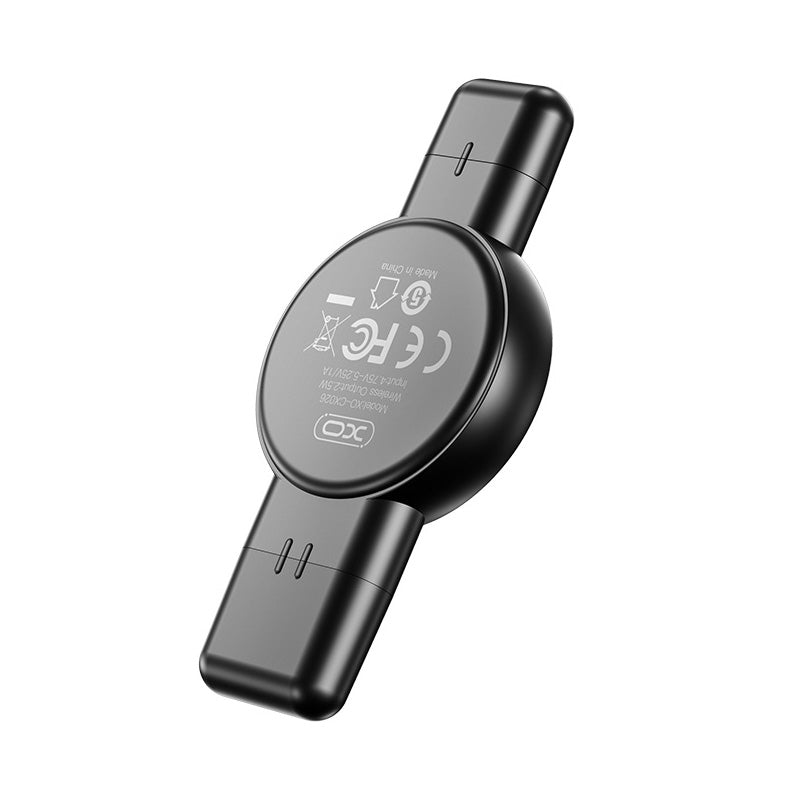 Carregador Wireless XO Design CX026 para Apple Watch Series, USB-A / USB-C, Preto