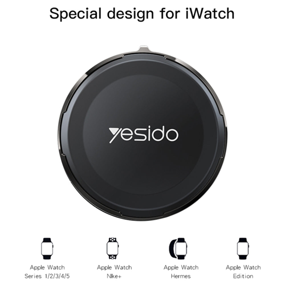 Carregador Wireless Yesido DS18 para Apple Watch Series, Preto