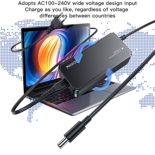 Carregador Yesido CG11E, 65W, Universal, Preto