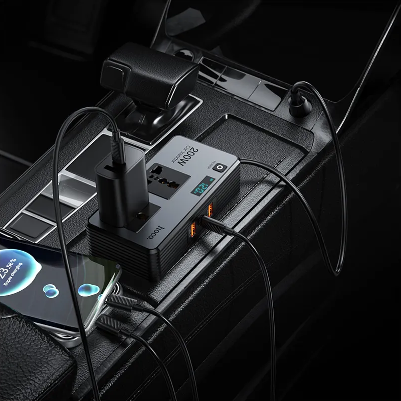Inversor Elétrico Automóvel HOCO Z66, 200W