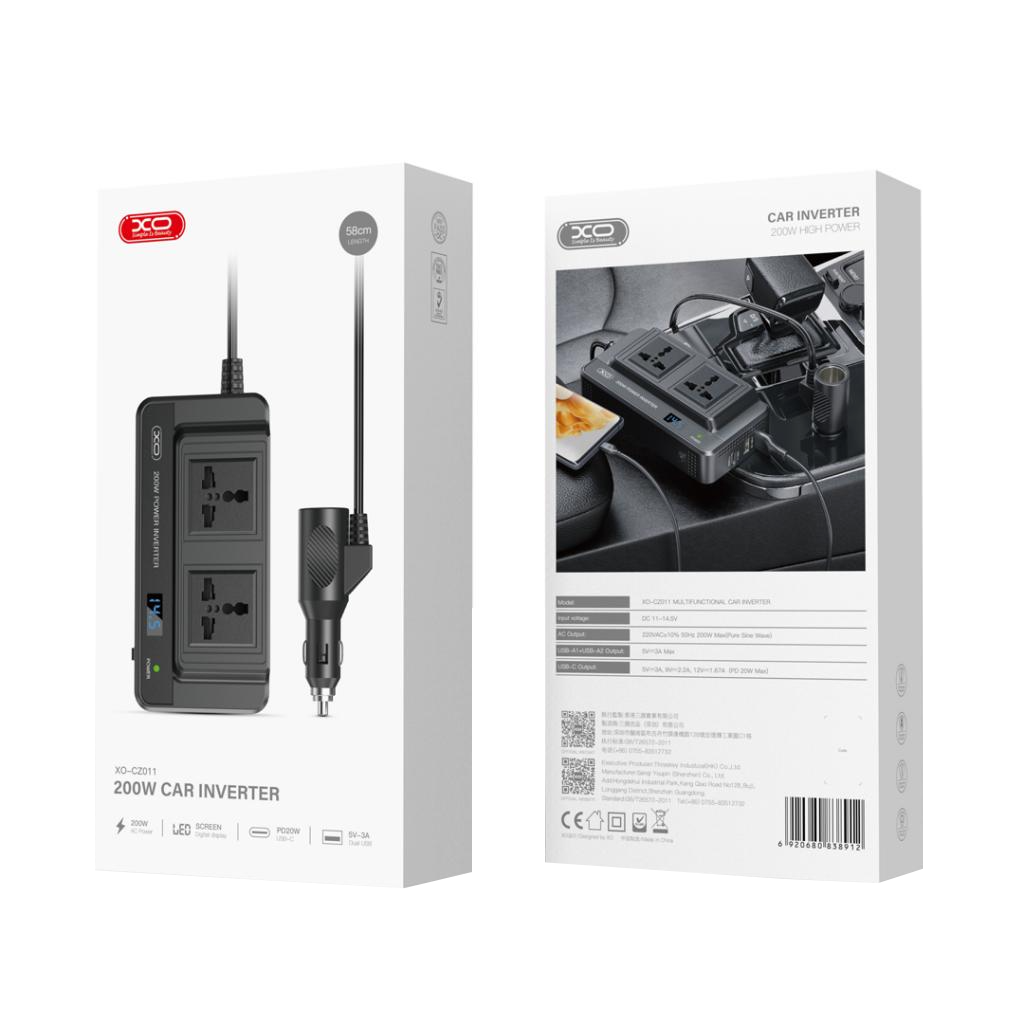 Inversor Elétrico para Automóvel XO Design CZ011, 200W