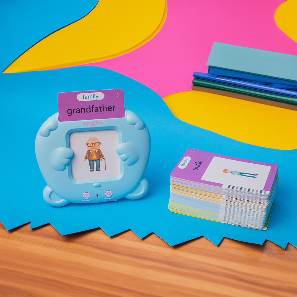 Brinquedo educativo MaXlife MXLD-100 para aprender palavras em inglês, Azul