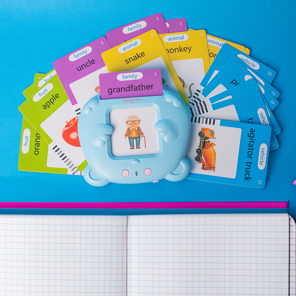 Brinquedo educativo MaXlife MXLD-100 para aprender palavras em inglês, Azul
