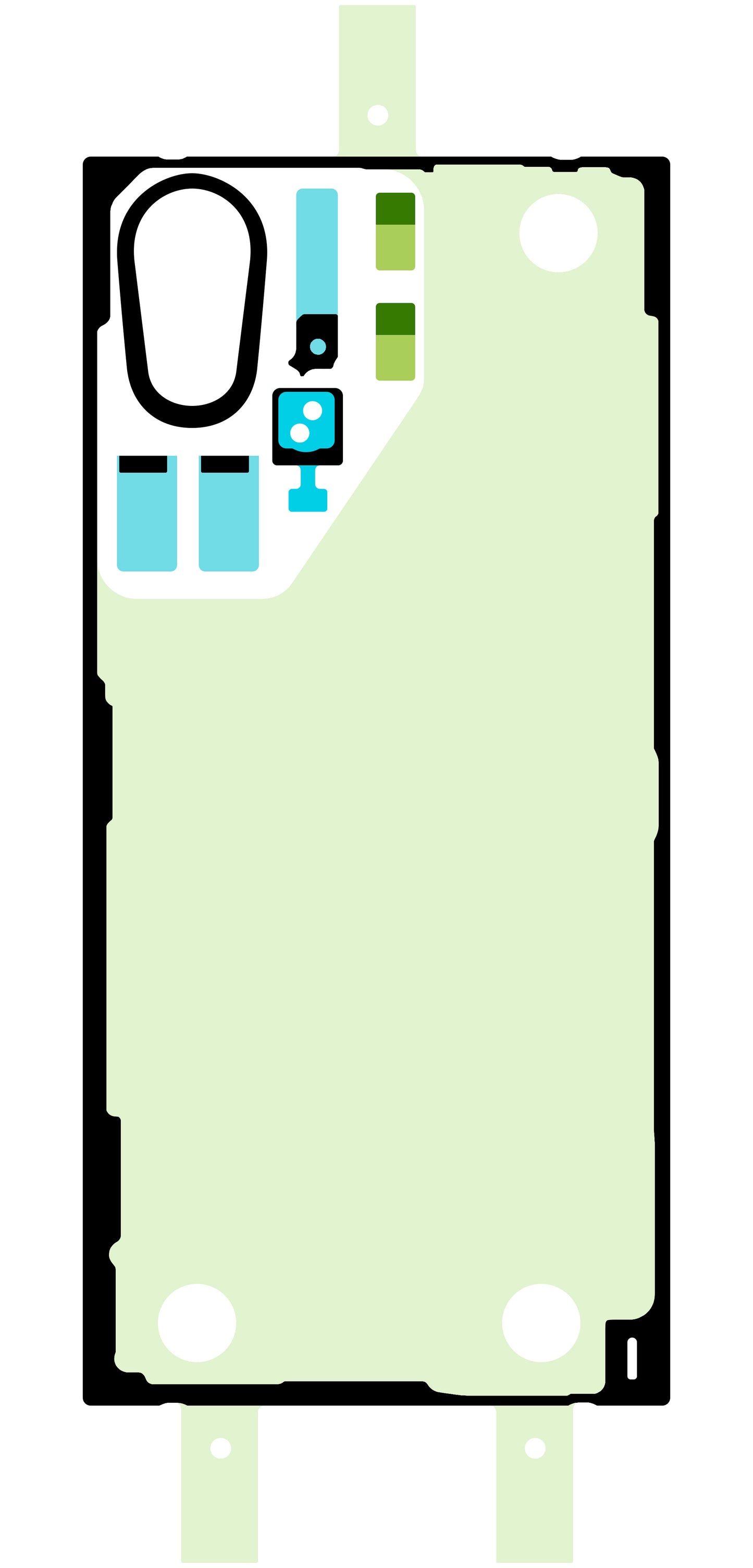 Kit Adesivo Tampa da Bateria Samsung Galaxy S22 Ultra 5G S908, Service Pack GH82-27490A