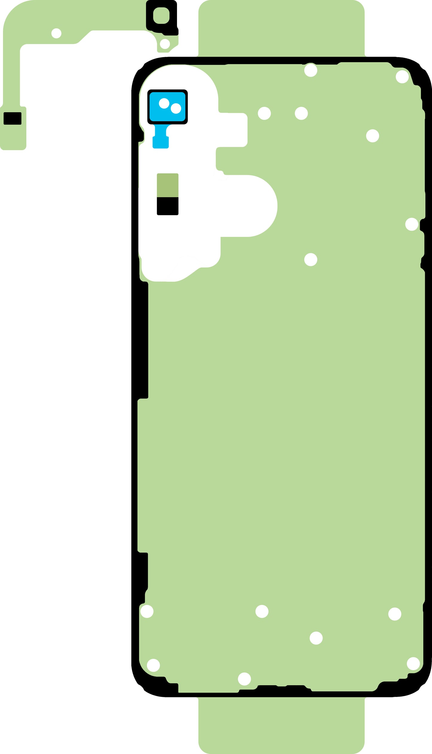 Kit Adesivo Tampa da Bateria Samsung Galaxy S23+ S916, Service Pack GH82-30556A