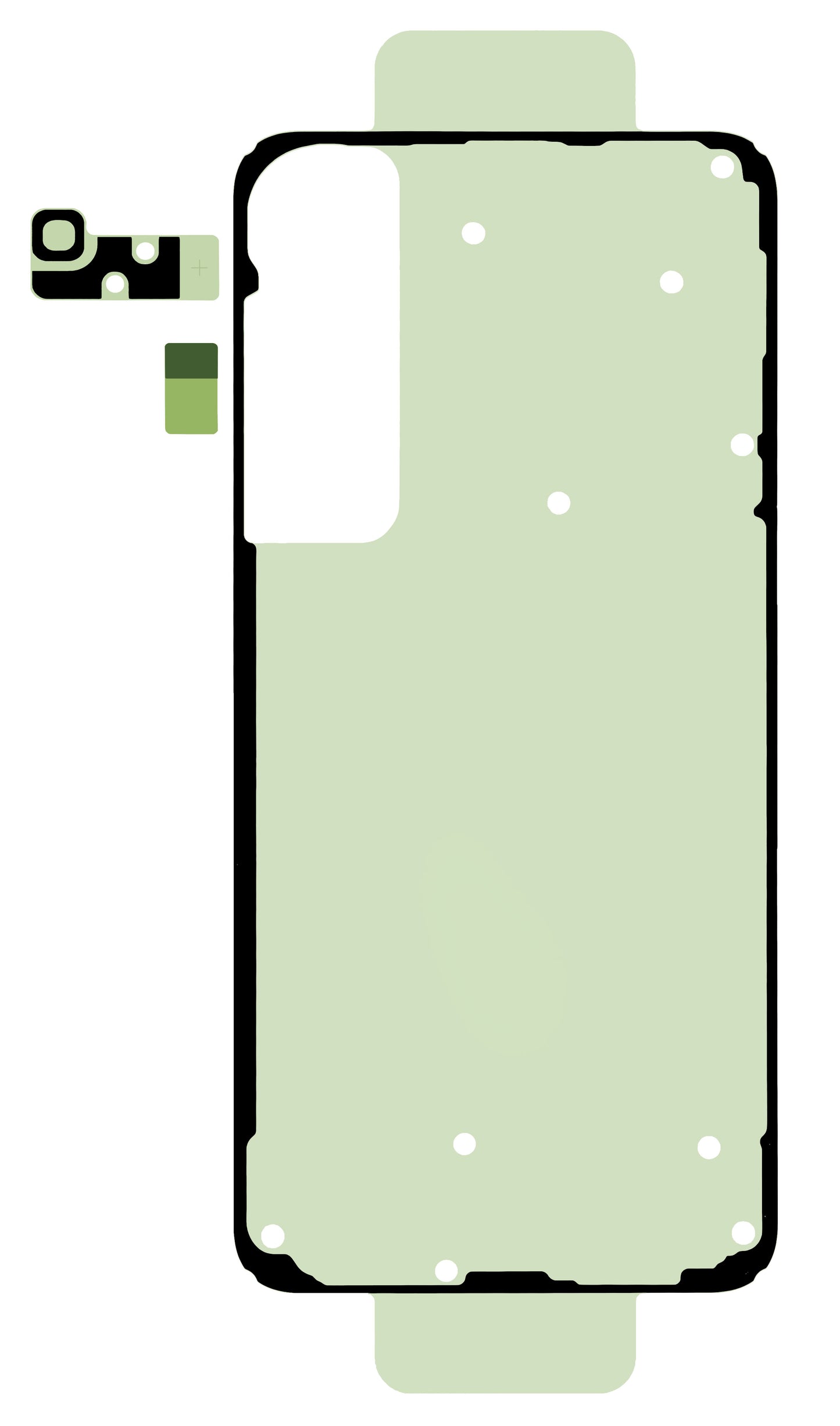 Kit Adesivo Tampa da Bateria Samsung Galaxy S25+ S936, Service Pack GH82-36508A