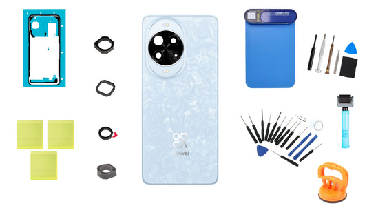 Kit Tampa da Bateria Huawei nova 14 Pro Crystal Blue Service Pack e Ferramentas de Serviço Dedicadas