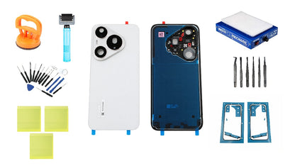 Huawei Pura 90s Pro Coconut White Battery Cover Kit Service Pack and Dedicated Repair Tools