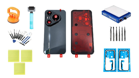 Kit de Tampa Traseira Huawei Pura 90s Pro Max Graphite Black Service Pack e Ferramentas de Reparação Dedicadas