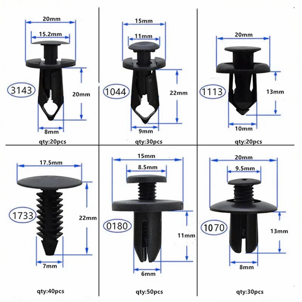 Kit Clips / Grampos Auto OEM, 190em1