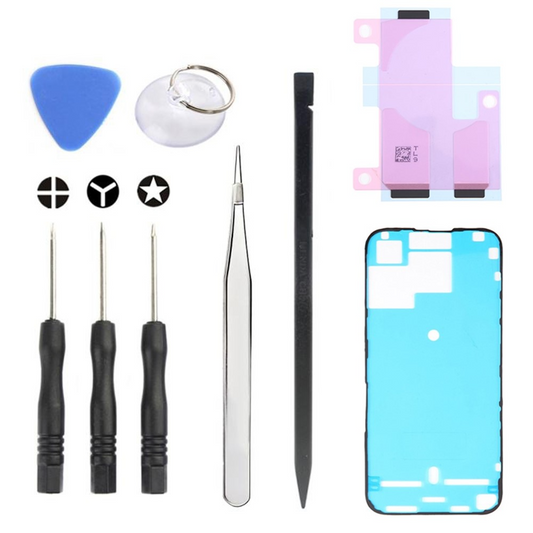 Kit de Reparação Jiafa JF-8162 para substituição da Bateria Apple iPhone 15 Pro Max, 9 em 1
