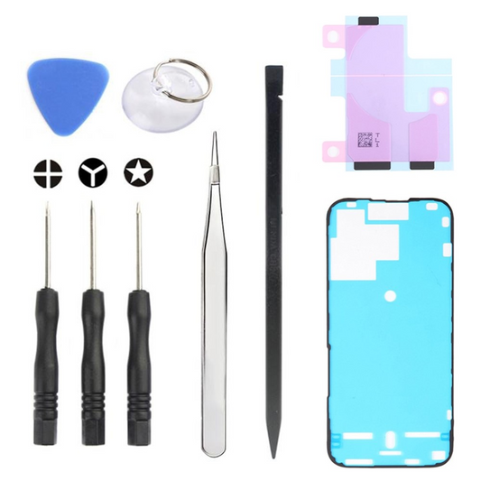 Kit de Reparação Jiafa JF-8162 para substituição da Bateria Apple iPhone 15 Pro, 9 em 1
