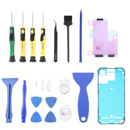 Kit de Reparação Jiafa JF-8182 para substituição de Bateria Apple iPhone 15 Pro Max, 21 em 1