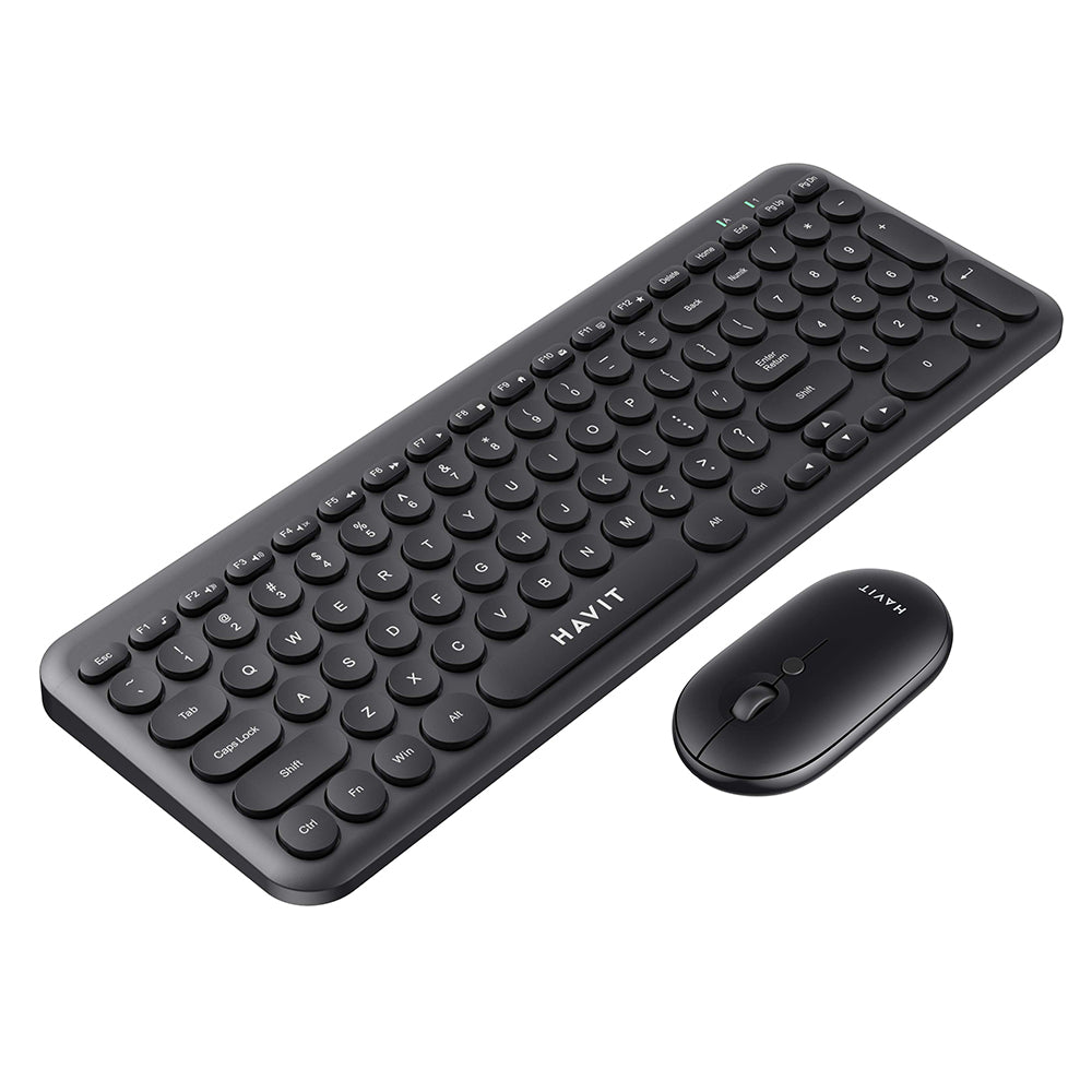 Kit Teclado e Mouse Wireless HAVIT, Preto