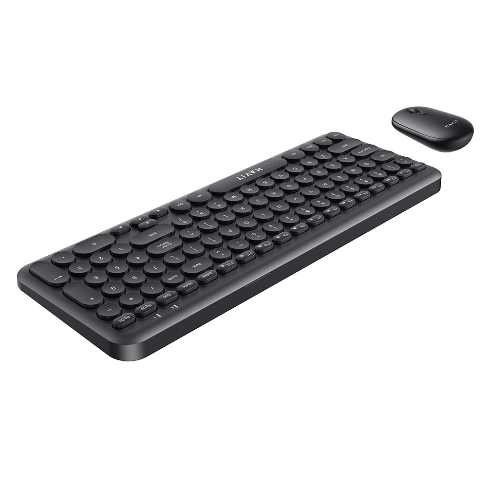 Kit Teclado e Mouse Wireless HAVIT, Preto