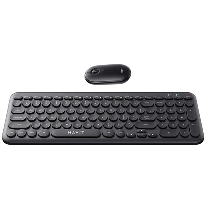Kit Teclado e Mouse Wireless HAVIT, Preto