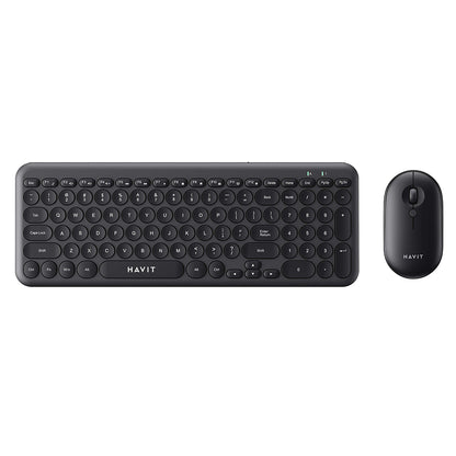 Kit Teclado e Mouse Wireless HAVIT, Preto