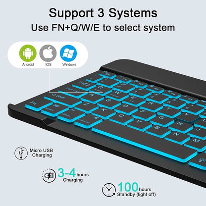 Kit Teclado Rato Sem Fios Techsuit AirCombo WKM1, BT / Wi-Fi, Preto
