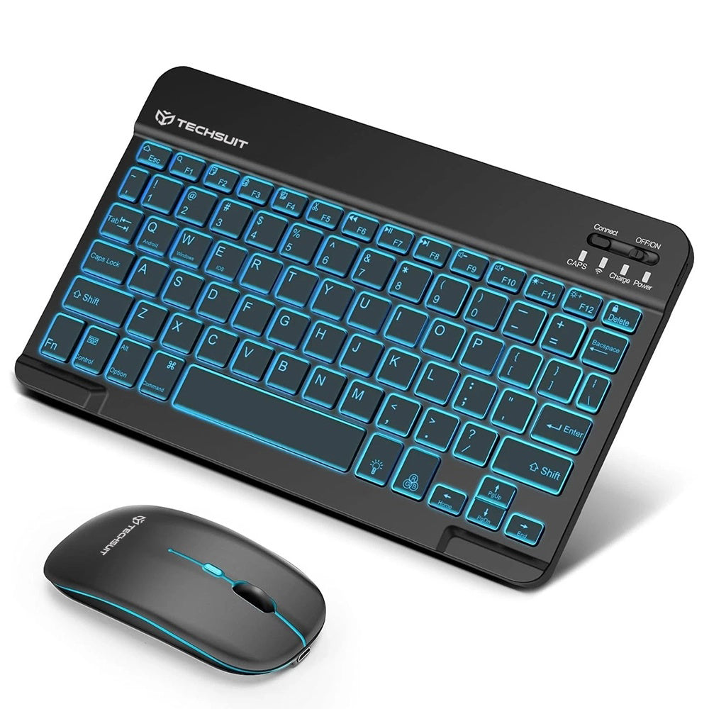Kit Teclado Rato Sem Fios Techsuit AirCombo WKM1, BT / Wi-Fi, Preto