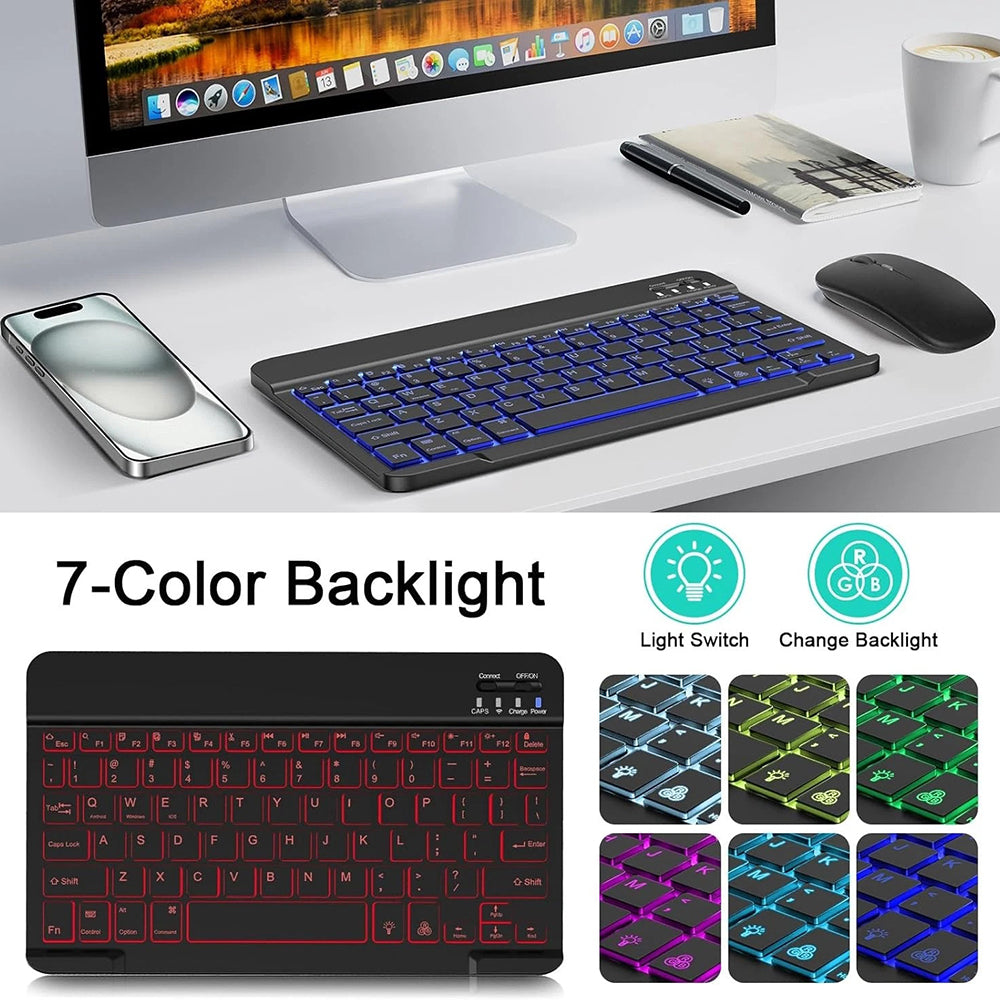 Kit Teclado Rato Sem Fios Techsuit AirCombo WKM1, BT / Wi-Fi, Preto