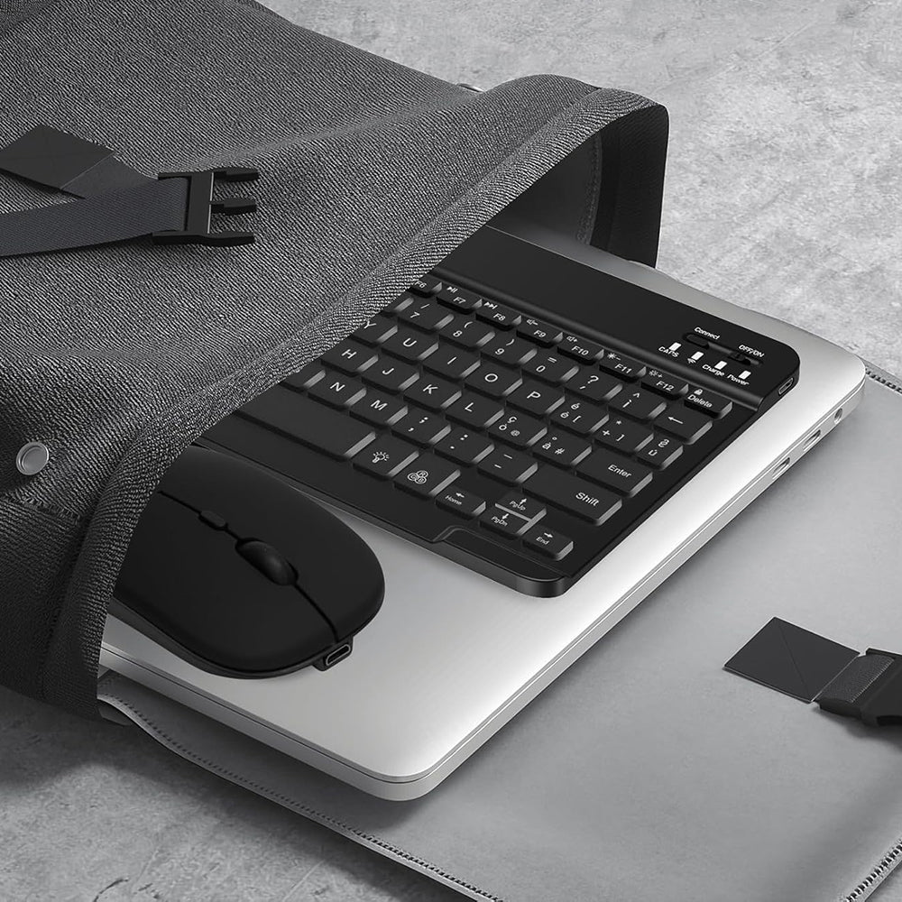 Kit Teclado Rato Sem Fios Techsuit AirCombo WKM1, BT / Wi-Fi, Preto
