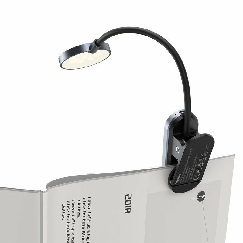 Baseus Comfort Reading Mini Clip Led Lâmpada, Cinzento DGRAD-0G 