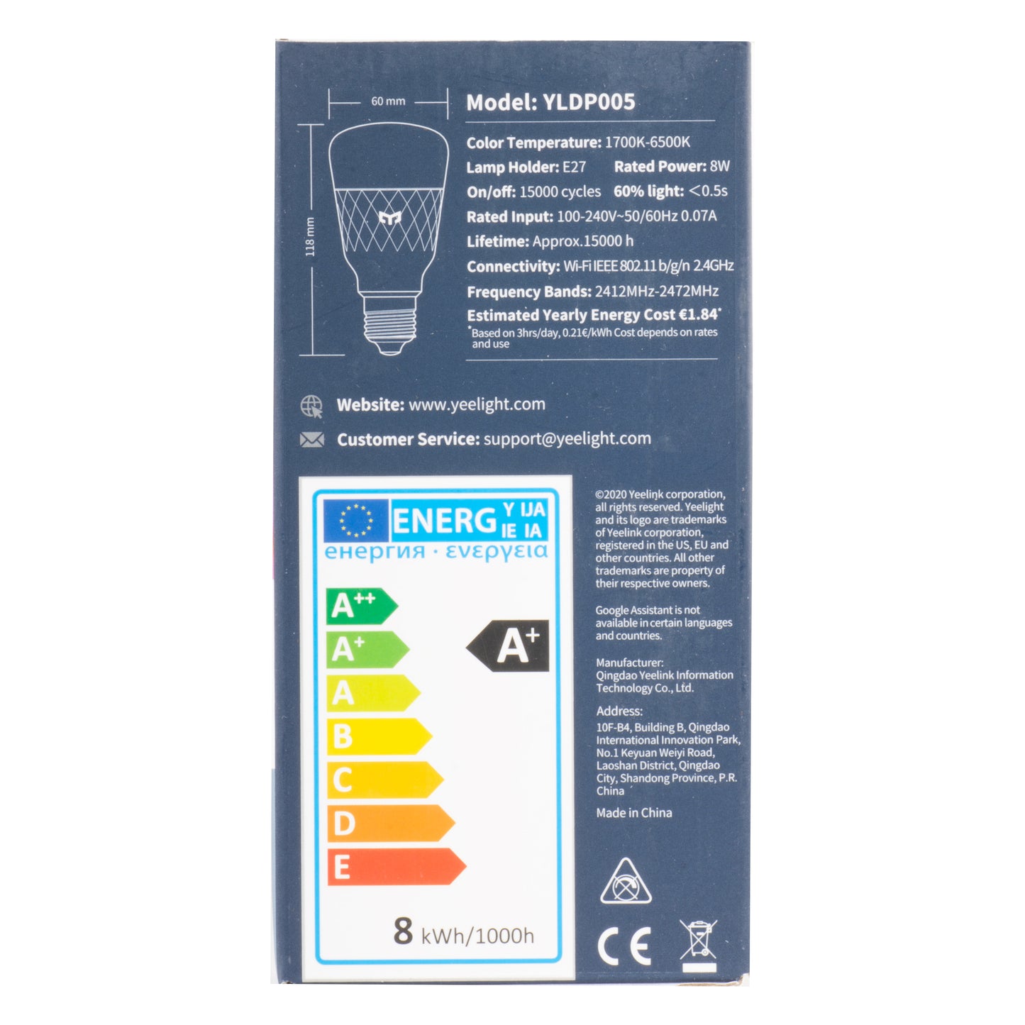 Lâmpada Veghe Yeelight, 0.25W, 2700W, Sensor, Branco YLYD01YLYL 