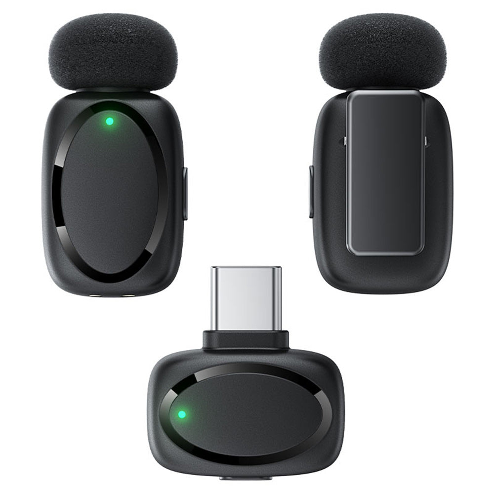 Lavalier Acefast R2, USB-C, Conjunto de 2 peças, Preto