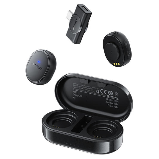 Acefast R3 Lavalier, USB-C, Set of 2 pieces, Black