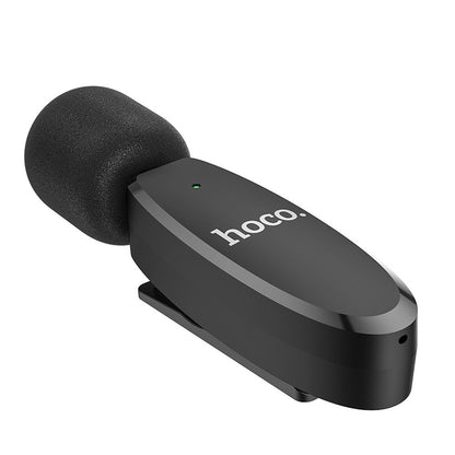 Lavalier Bluetooth HOCO L15, USB-C, preto