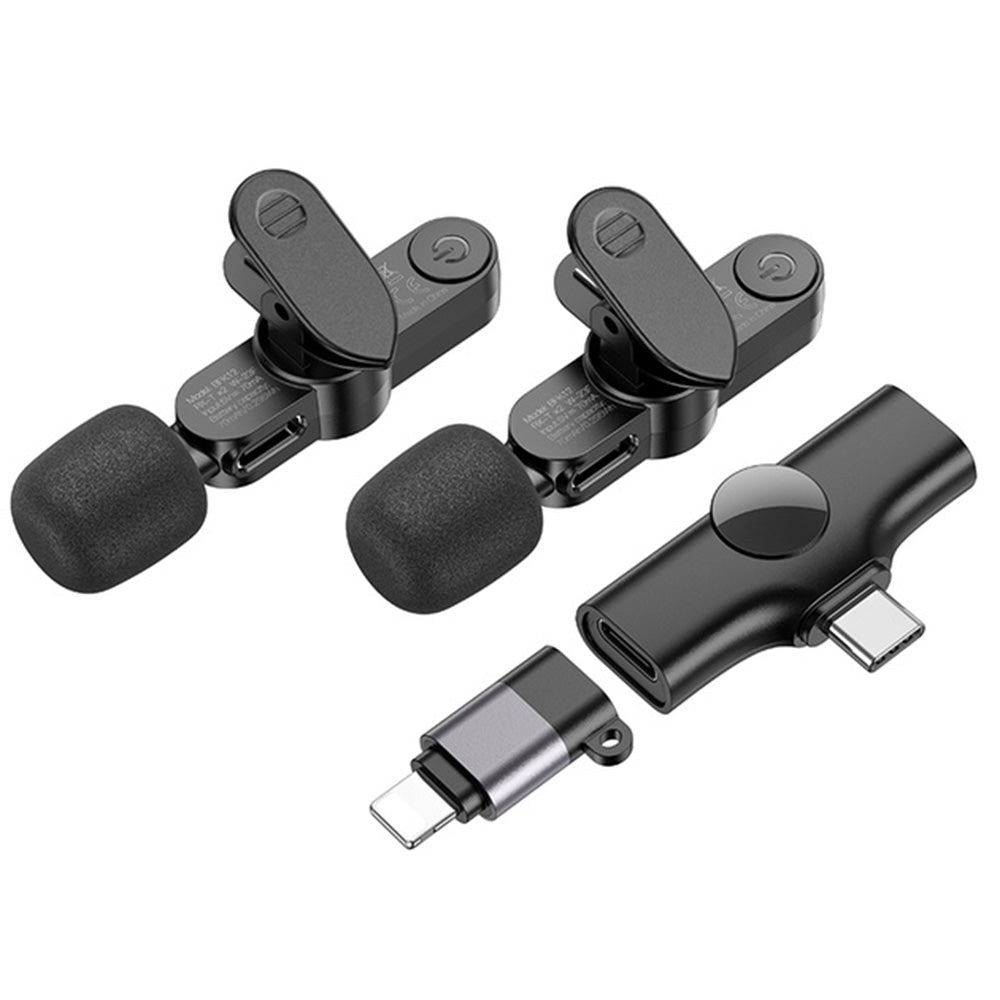 Lavalier Borofone BFK12 Trophy, USB-C / Lightning, Conjunto de 2 peças, Preto