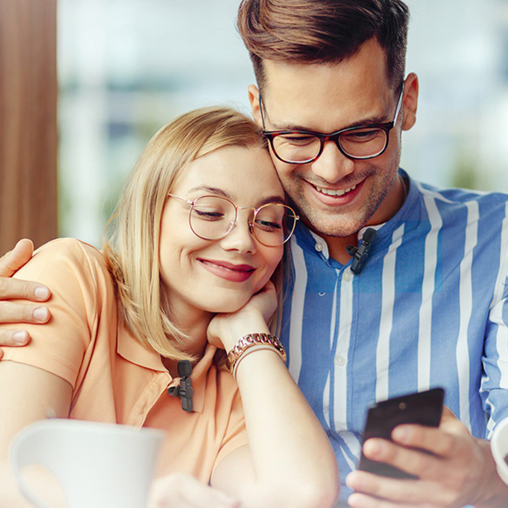 Lavalier Borofone BFK12 Trophy, USB-C / Lightning, Conjunto de 2 peças, Preto