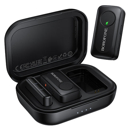 Lavalier Borofone BFK17 Lemai, USB-C, Conjunto de 2 peças, Preto