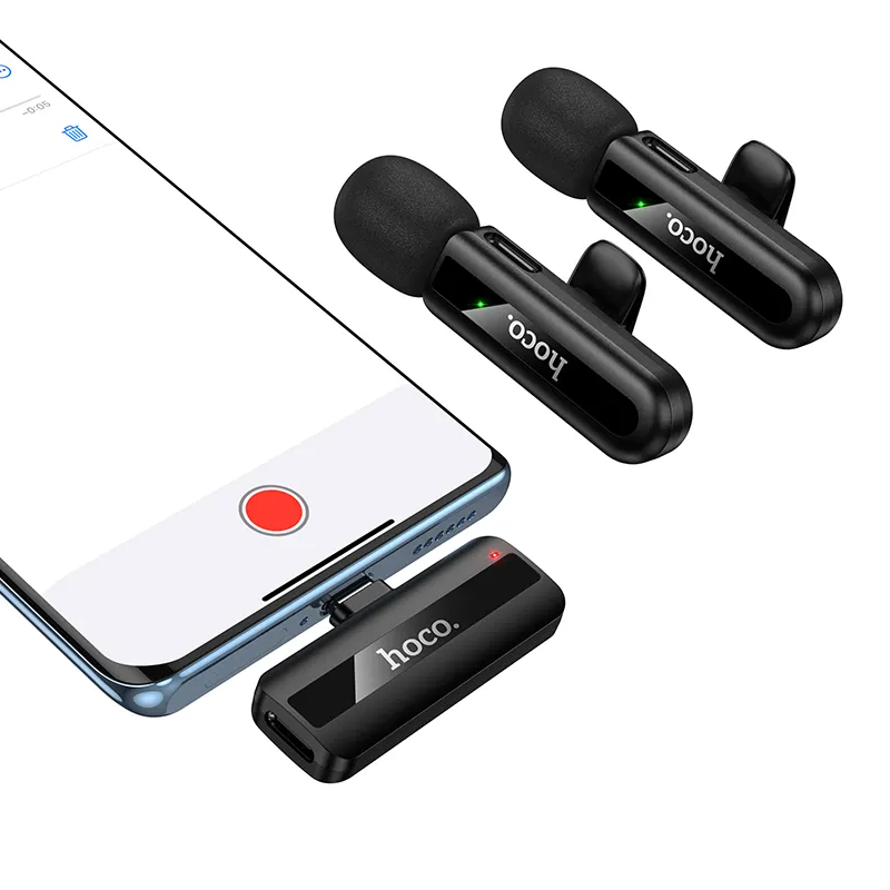 Lavaliera HOCO L20A, USB-C / Lightning, Conjunto de 2 peças, Preta