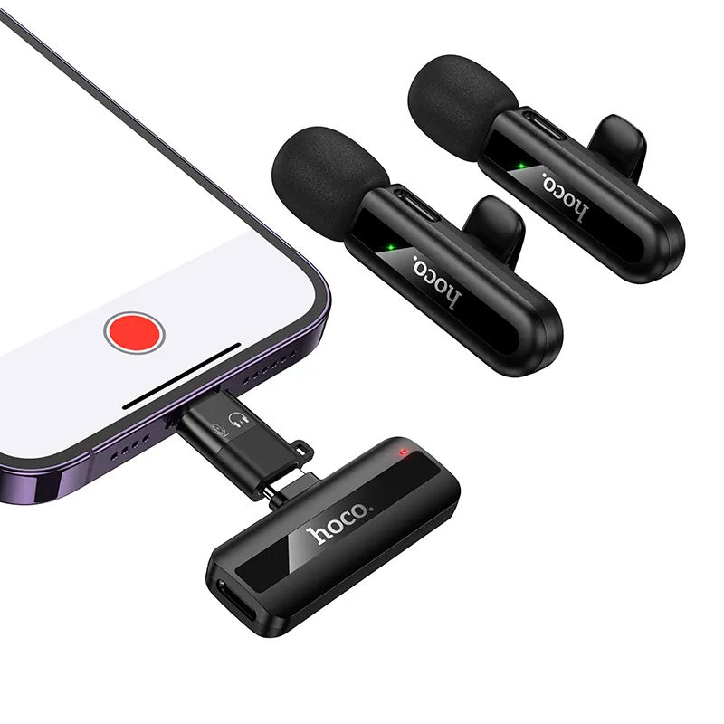 Lavaliera HOCO L20A, USB-C / Lightning, Conjunto de 2 peças, Preta