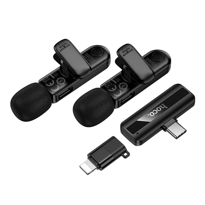 Lavaliera HOCO L20A, USB-C / Lightning, Conjunto de 2 peças, Preta