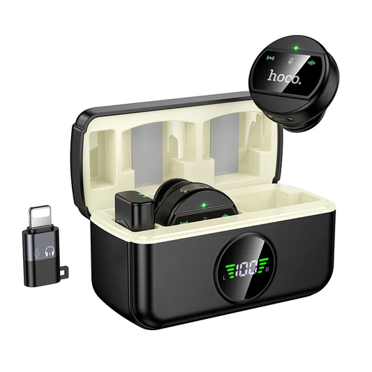 Lavalier HOCO L22, USB-C / Lightning, Conjunto de 2 peças, Preto