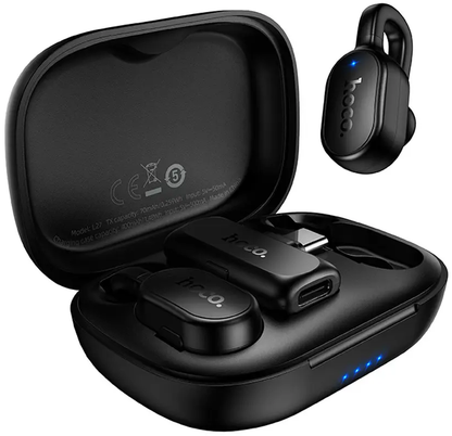 Lavalier HOCO L27, USB-C, Conjunto de 2 peças, Preto