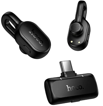 Lavalier HOCO L27, USB-C, Conjunto de 2 peças, Preto